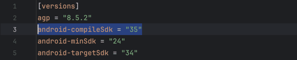 android-compileSdk = "35"