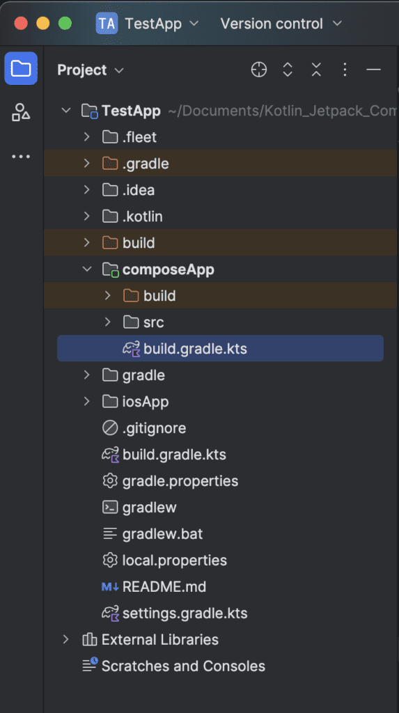 KMP App level build.gradle.kts file
