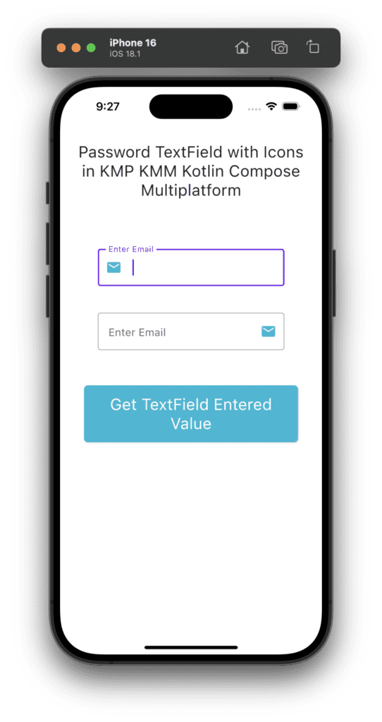 EditText with leading and Trailing icon