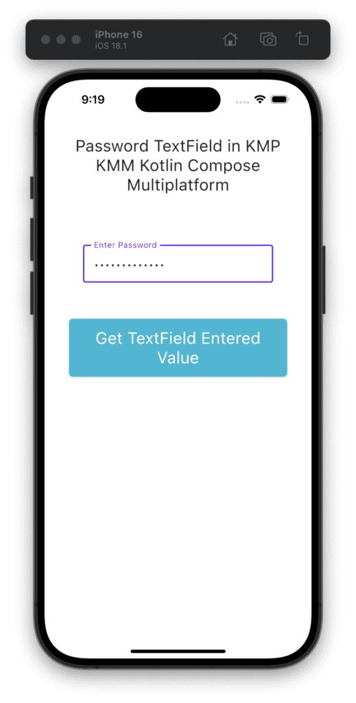 Password TextField