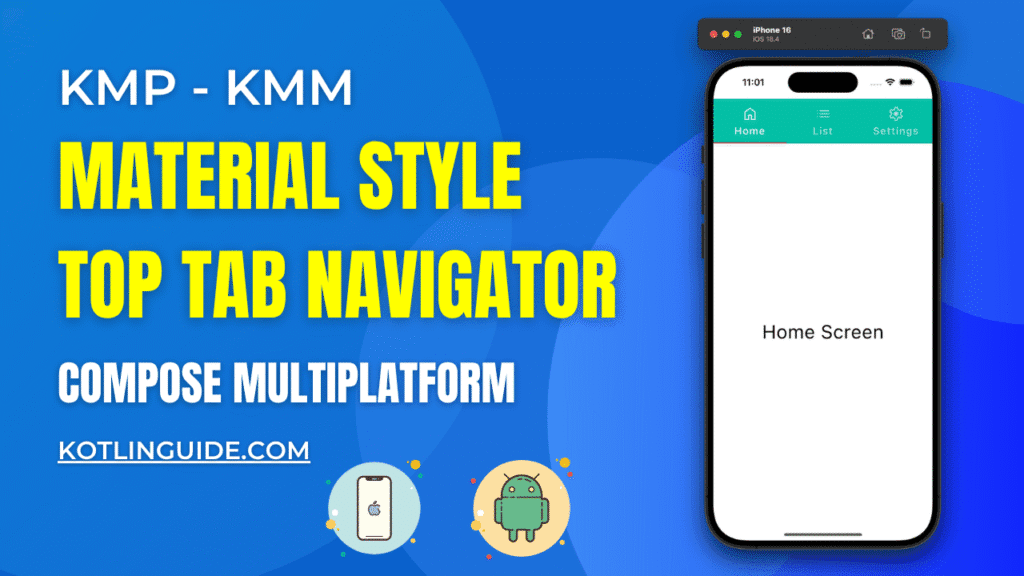 Material Top Tab Navigator in Compose Multiplatform (KMP/KMM)